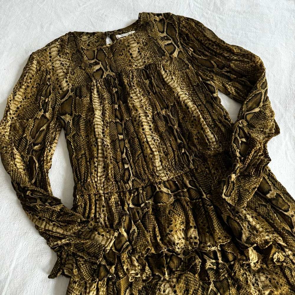 Isabel Marant Etoile Ruffle Python Dress - image 5